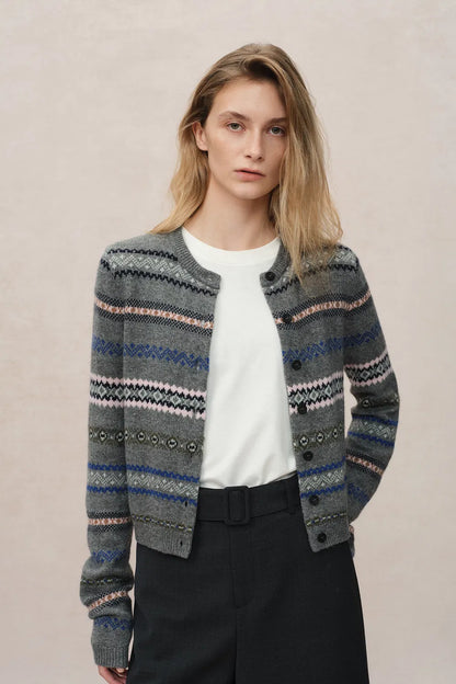 Alice Short Cardigan in Merino Wool Knit