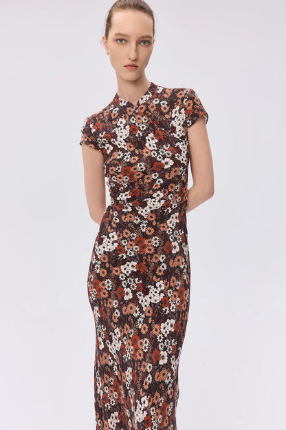 May Qipao Dress in Mulberry Silk Blend