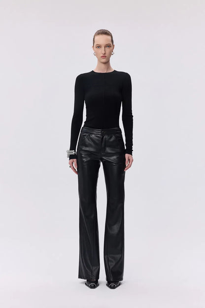 Gal Flare Pants in Vegan Leather