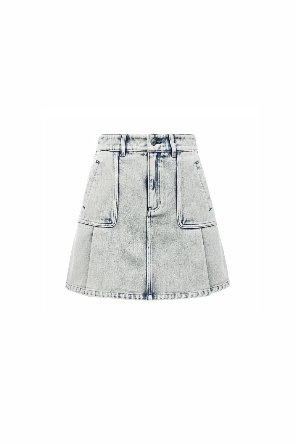 Beverly Skirt in Washed Cotton Denim