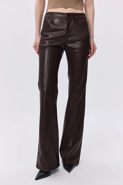 Gal Flare Pants in Vegan Leather