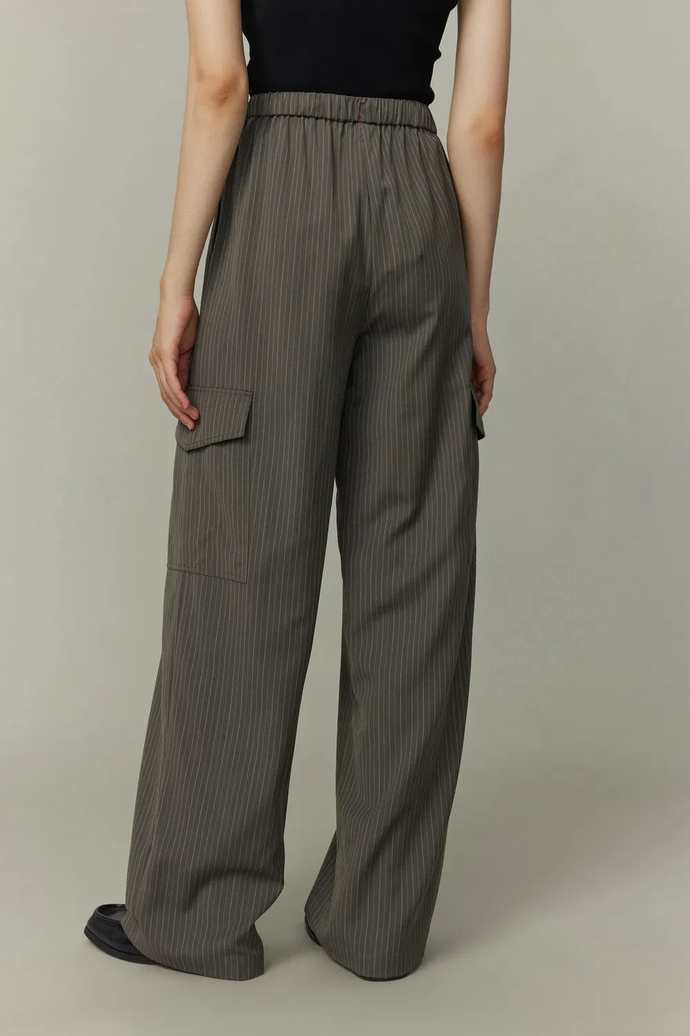 Hana Striped Pants in Fine Worsted Wool