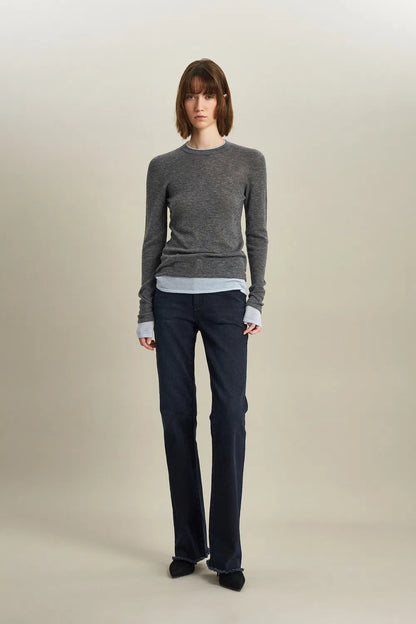 Laura Layered Look Sweater in Wool Knit