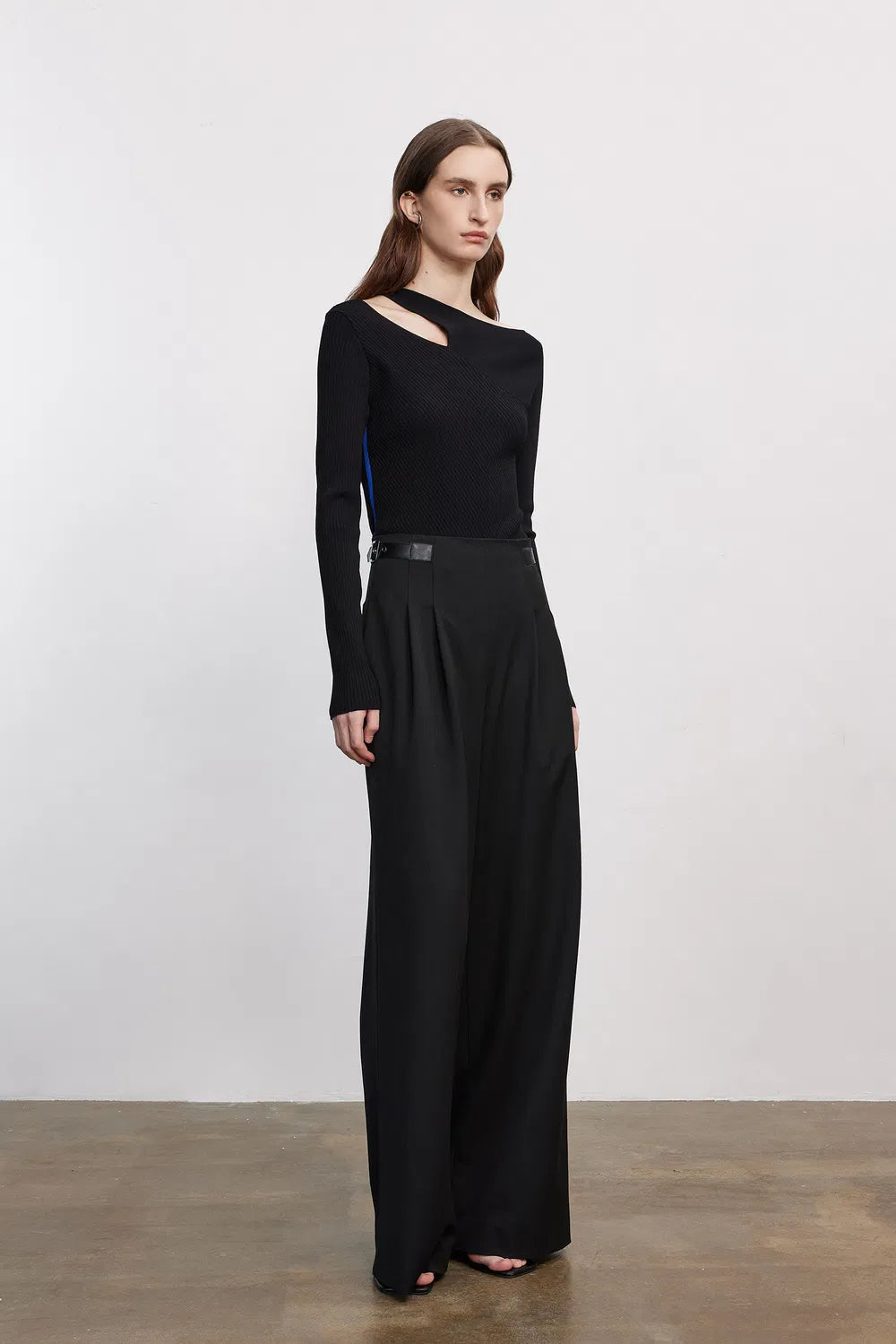 Lacapte Belted Pants in Vegan Leather