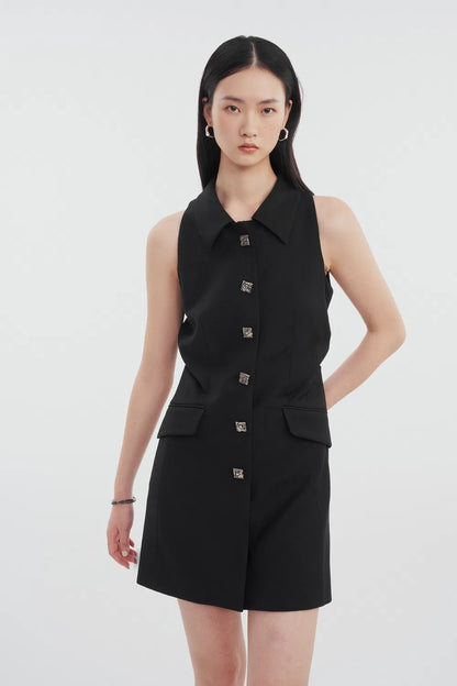 Leona Sleeveless Suit Dress in Wool