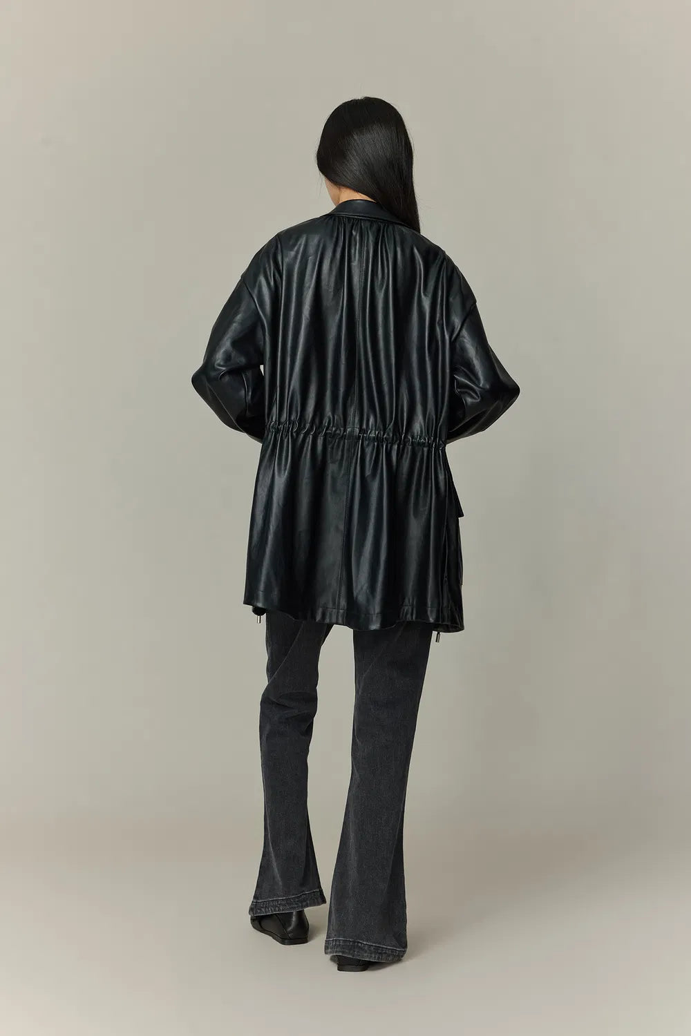 Field Oversized Shirt in Vegan Leather