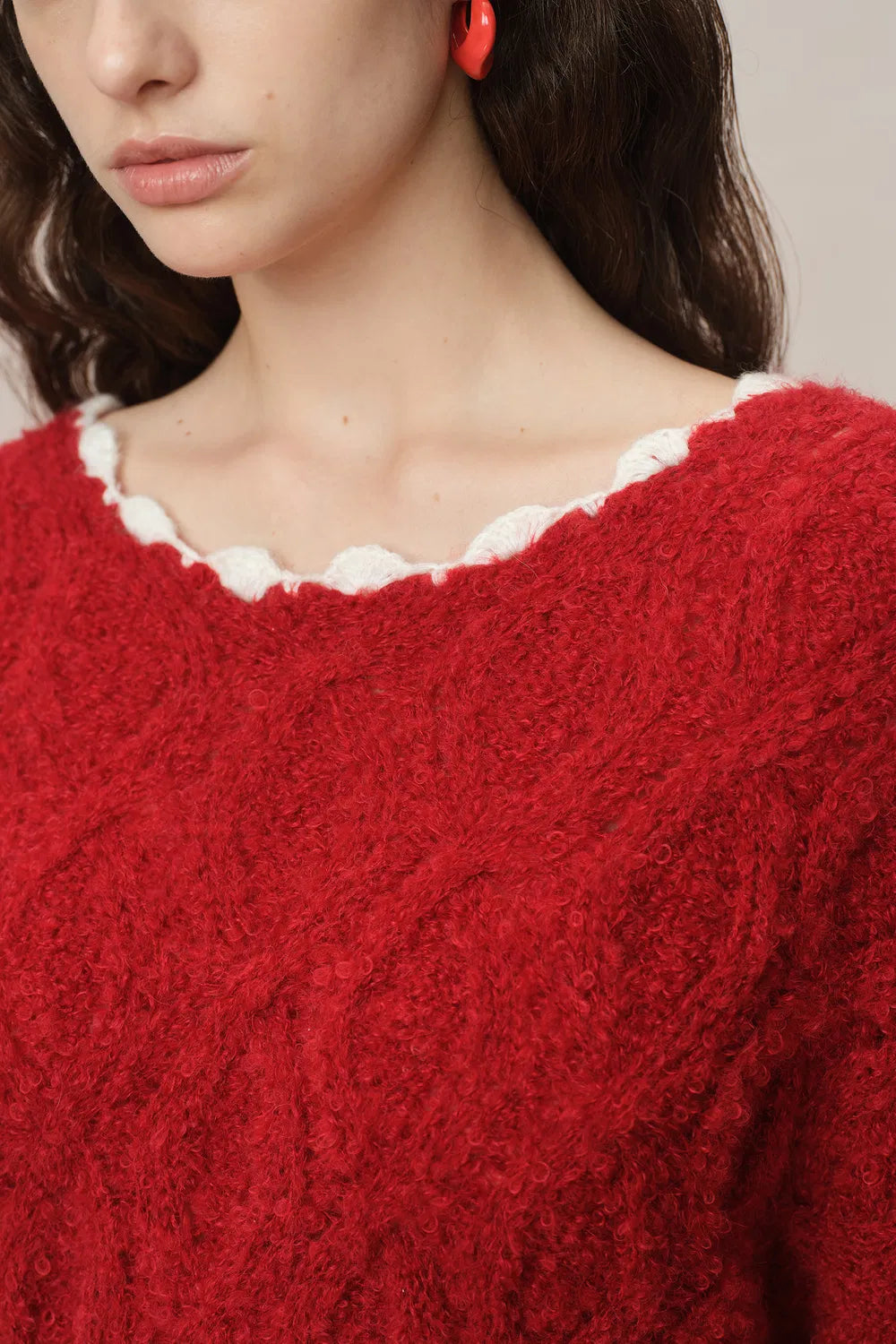 Mist Sweater in Kid Mohair Bouclé Knit