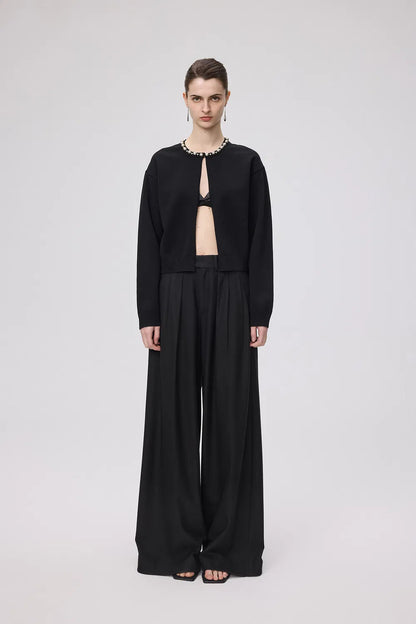 Delano Wide Leg Pants in Viscose Blend