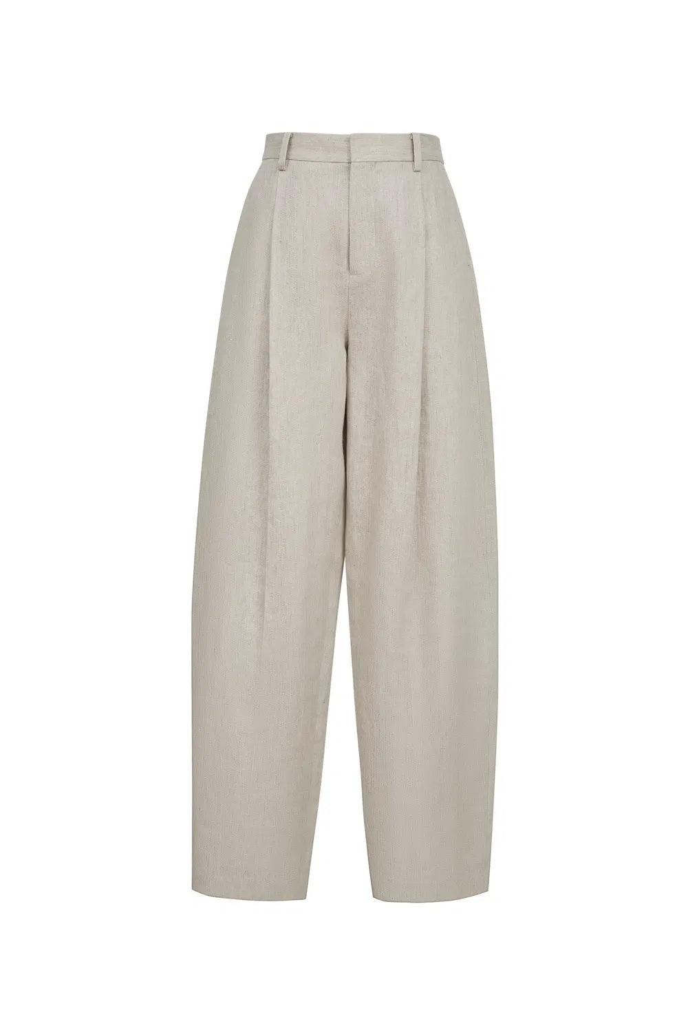 Giselle Pleated Suit Pants in Linen Cotton Blend