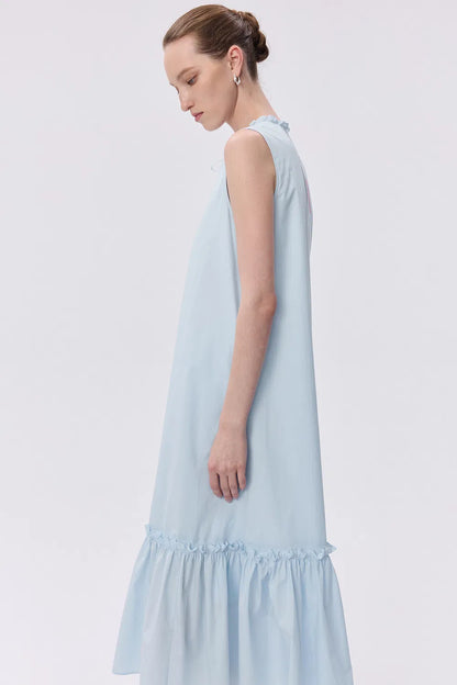 Corrine Detachable Collar Dress in Cotton