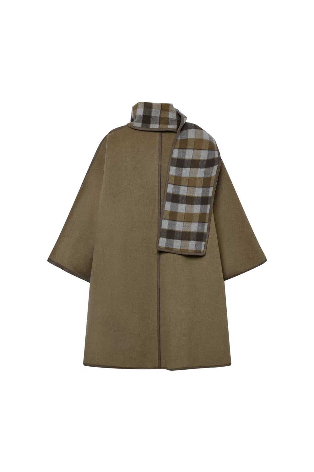 Eila Wool Scarf Coat in Double-Face Merino Wool