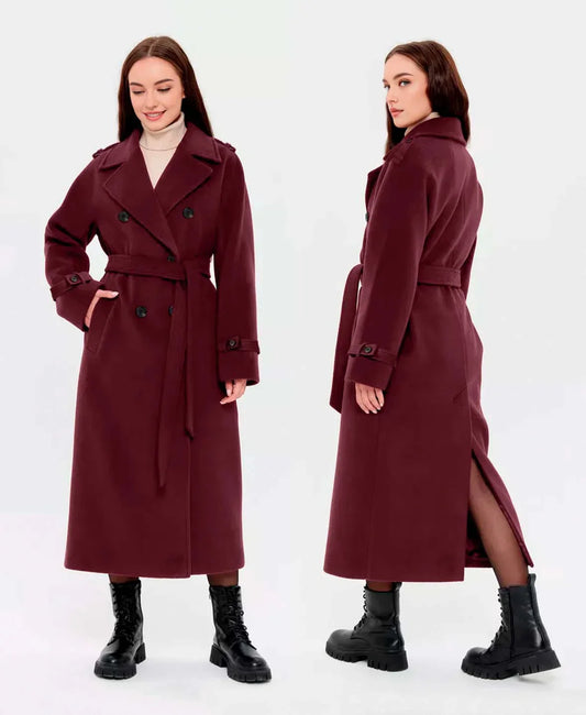 Alevna™ Bordo Trençkot