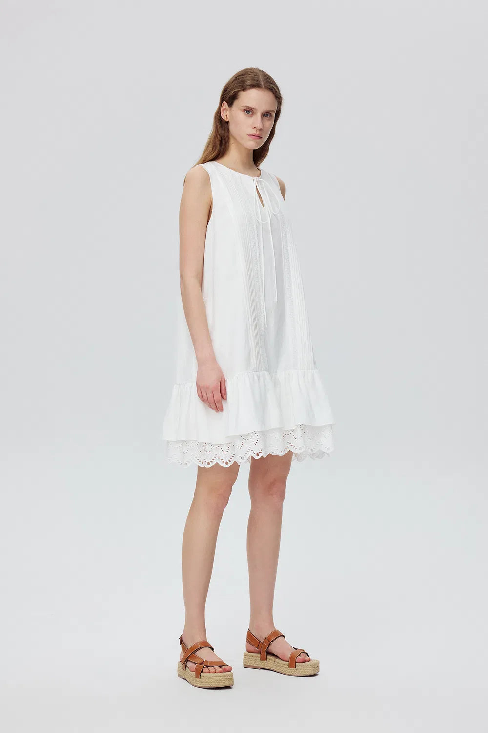 Emma Dress in Tencel Linen Blend