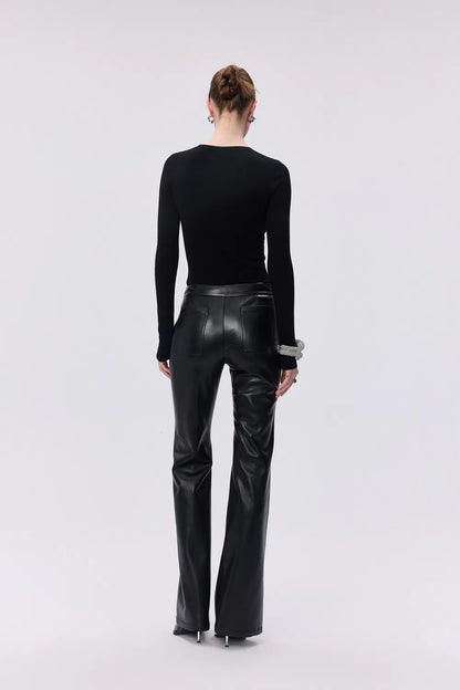 Gal Flare Pants in Vegan Leather