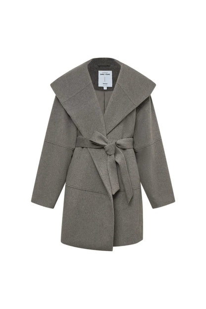 Chesterfield Multi-Piece Structure Hooded Coat in Wool Cashmere