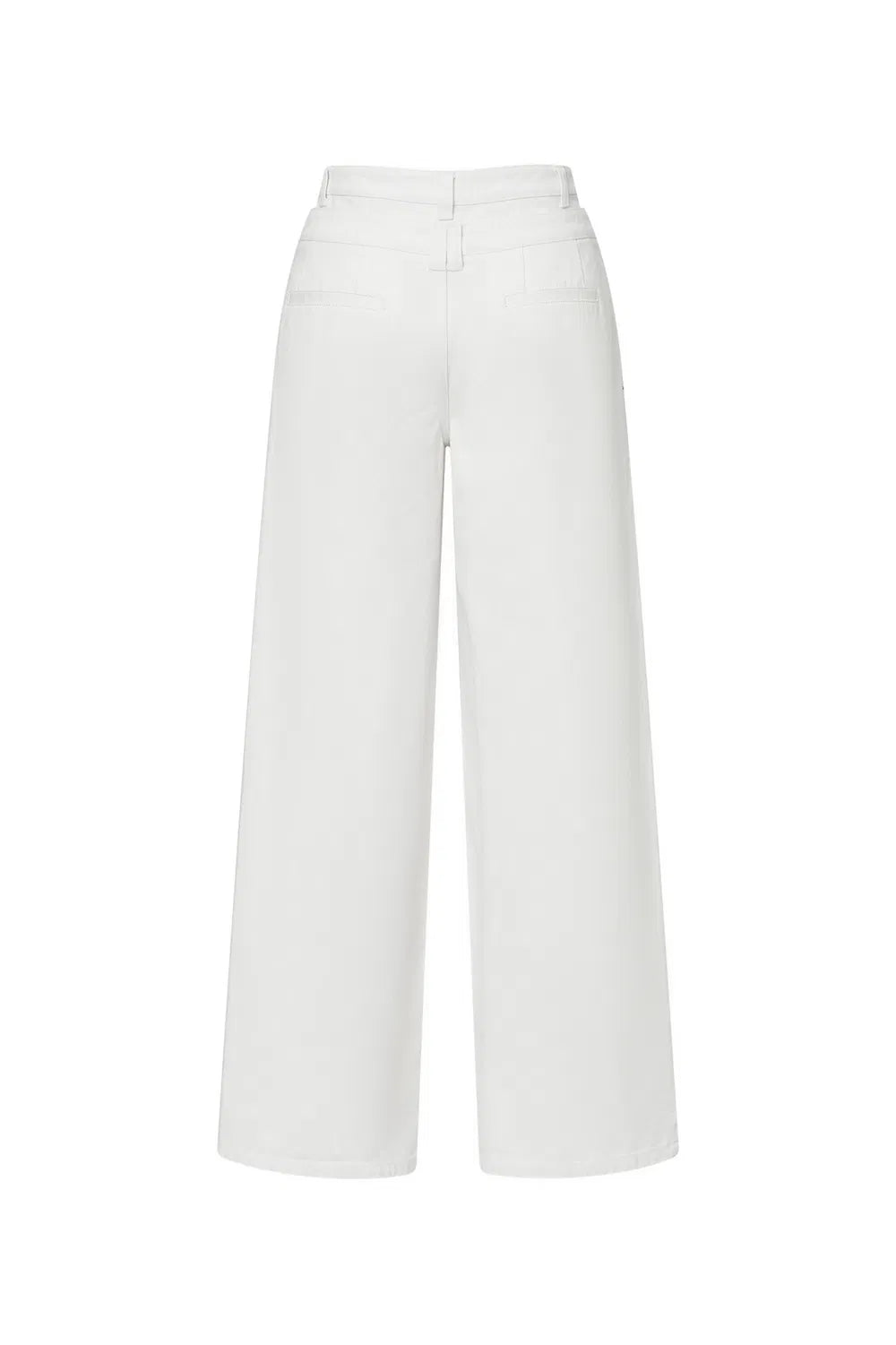 Doubline Double Waistband Straight-Leg Jeans in Soft Cotton Denim