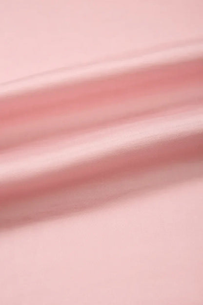 Bella Pembe Şeffaf Organze Düğmeli Gömlek