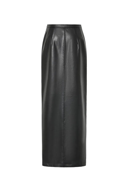 Wentworth Pencil Midi Skirt in Protein Leather