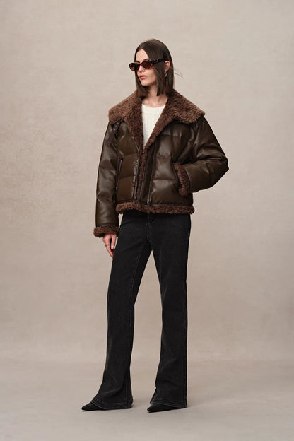 Faye Large Fur Collar Down Jacket