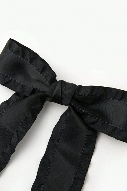 Fırfırlı Kenar İlmek Saten Saç Tokası