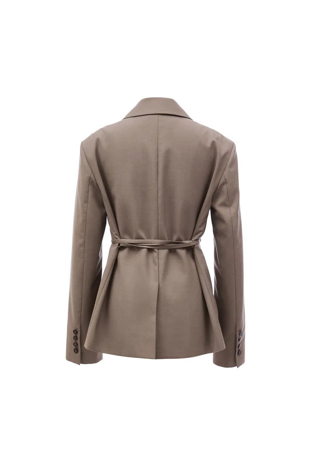 Alba Belted Blazer in Wool Blend