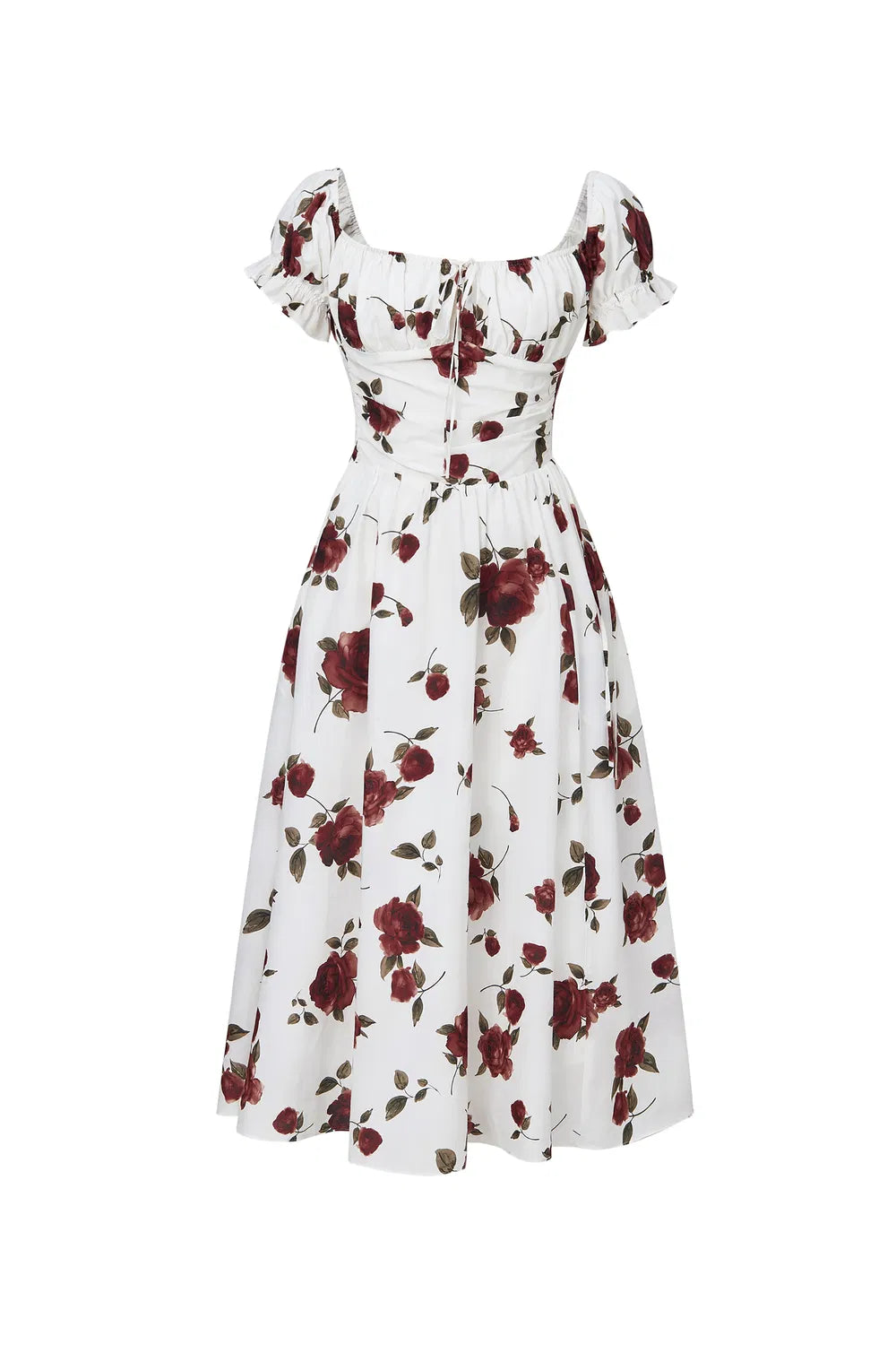 Belle Rose Print Dress in Silk Cotton Blend