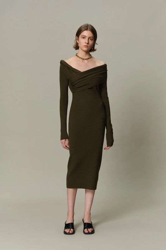 Veronica Fitted Dress in Anti-Pilling Knit