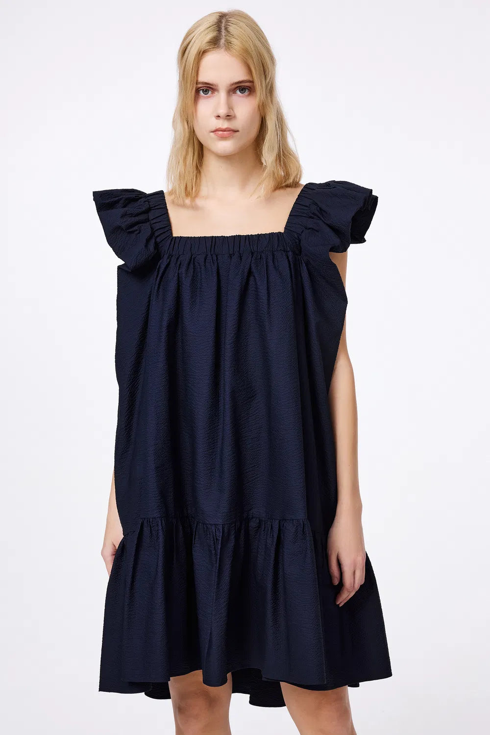 Emily Square Neck Dress in Cotton