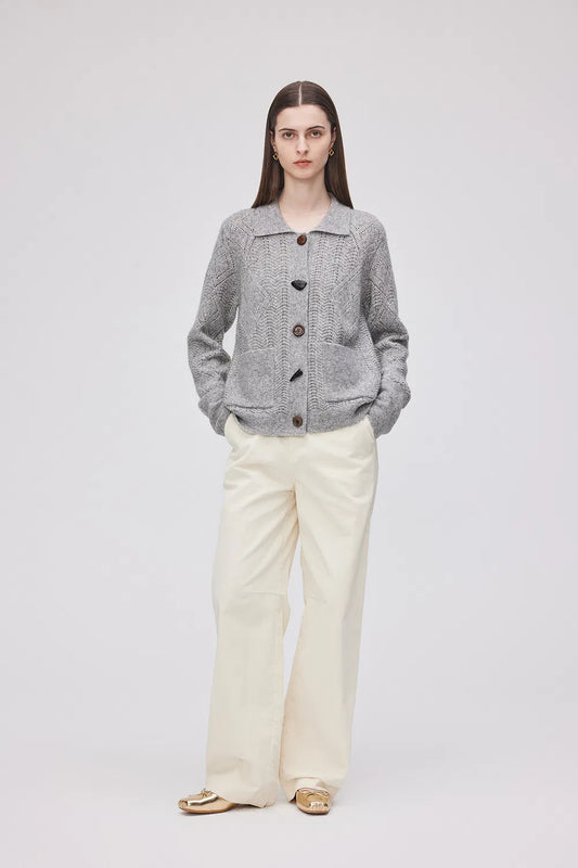 Felicia Cardigan in Wool-Mohair Knit