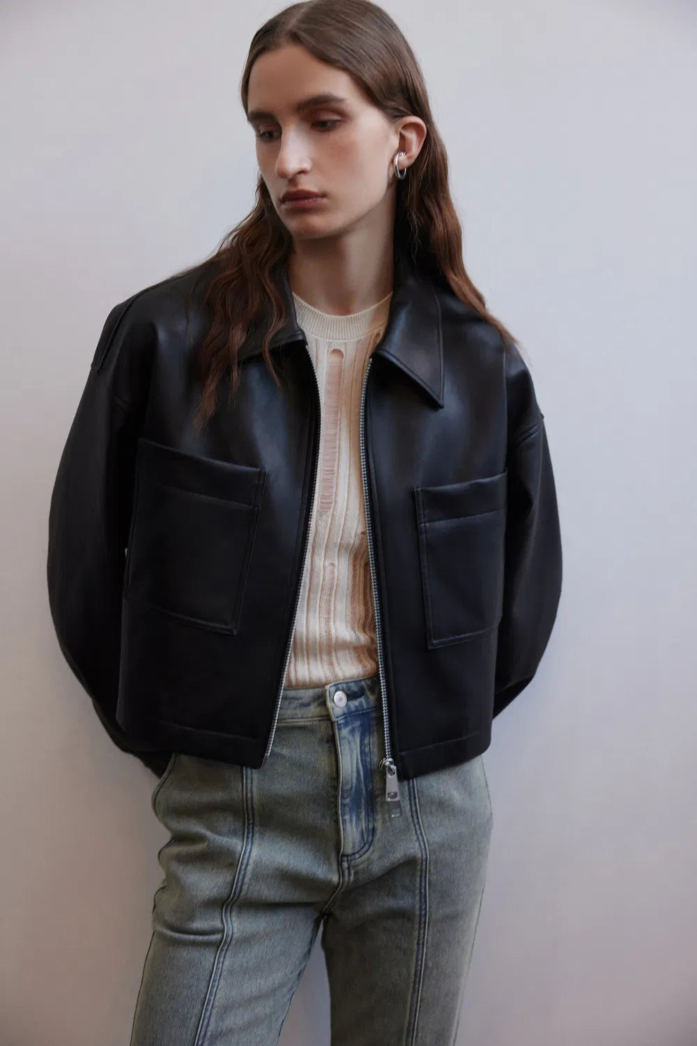 Coddenham Short Jacket in Faux Leather