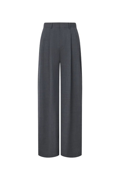 Axel Pleated Pants in Wool Blend