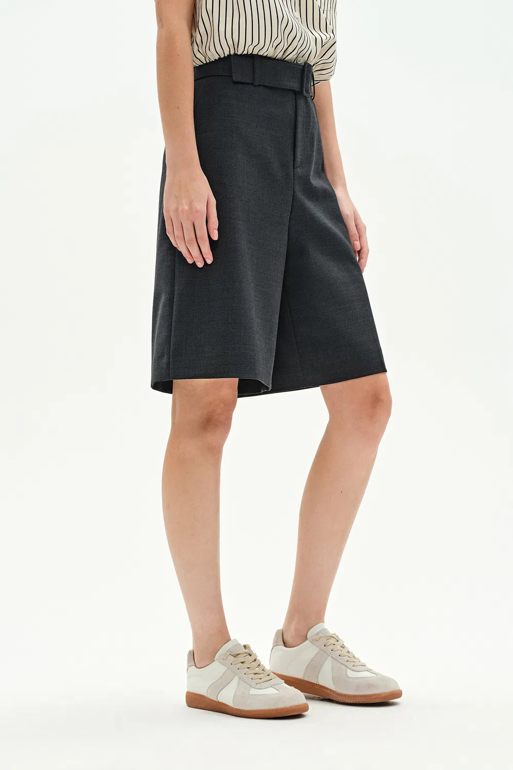 Amelia Wrinkle Resistant Tailored Bermuda Shorts in Australian Merino Wool