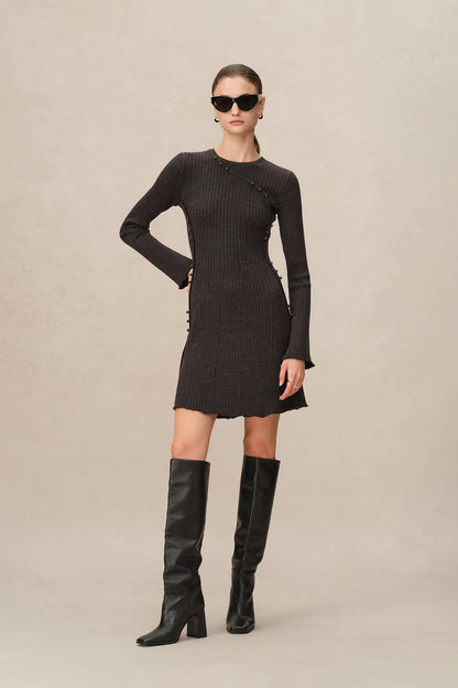 Celeste Fitted Dress in Merino Wool Knit