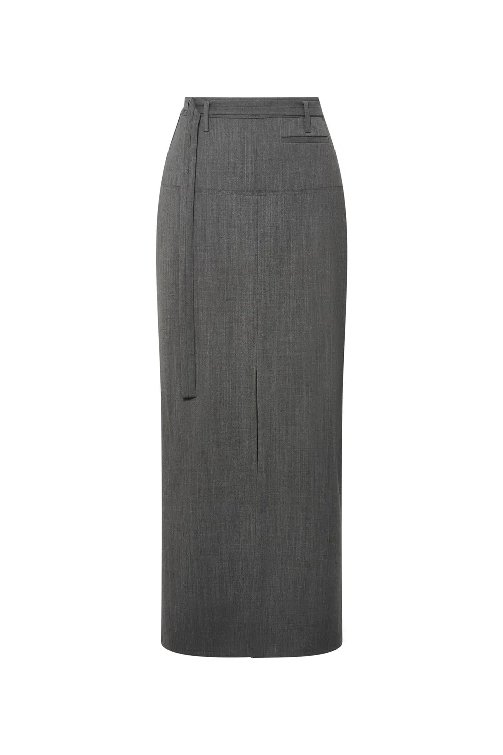 Clara Raw Edge Straight Skirt in Ultralight Wool Blend