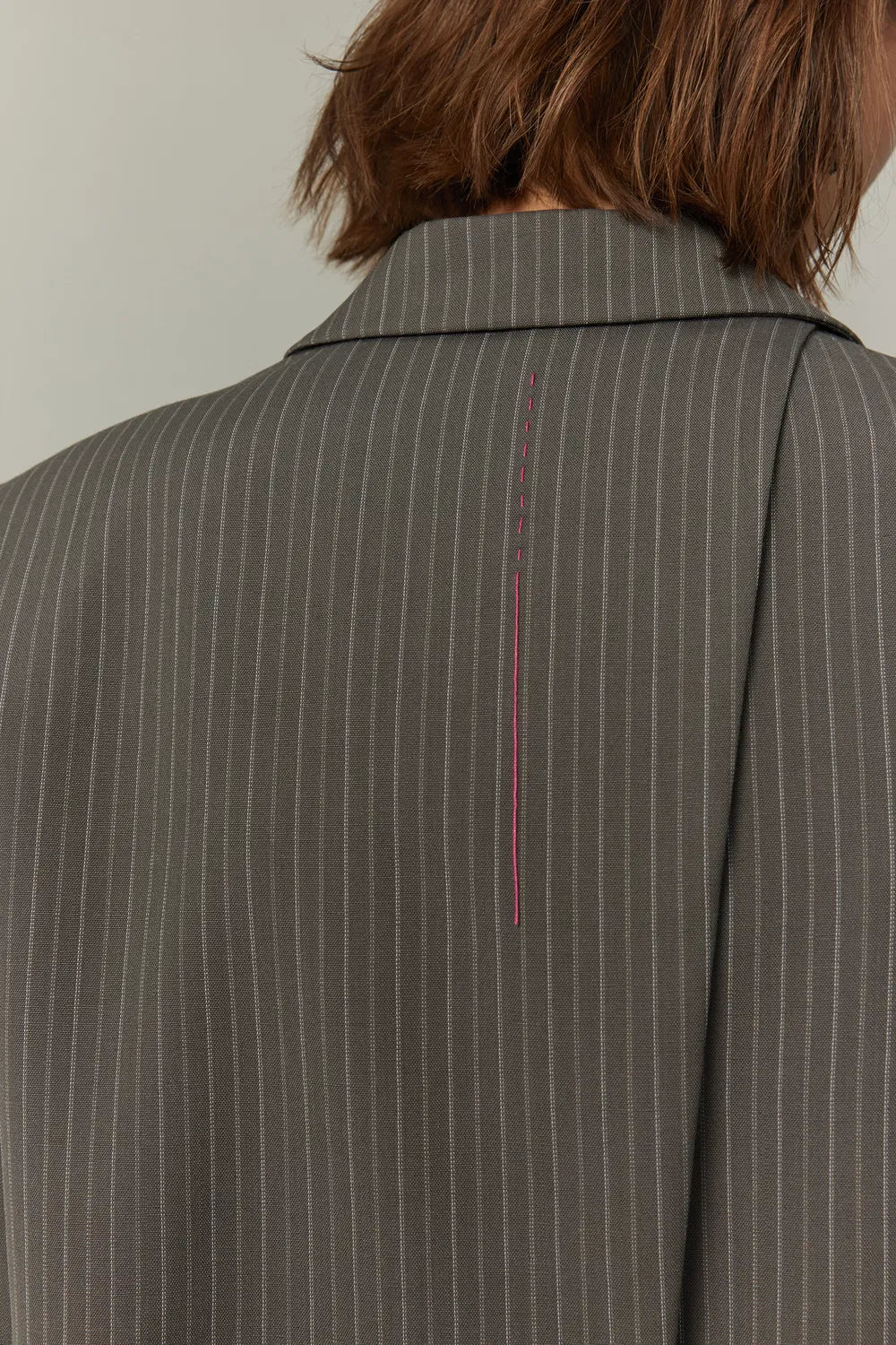 Hana Striped Blazer in Fine Worsted Wool