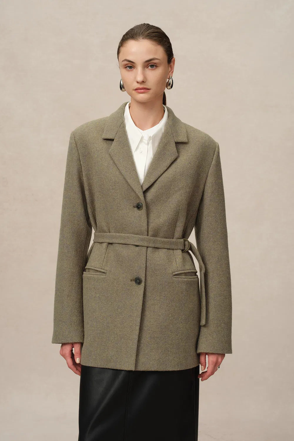 Fran Boxy Blazer in Wool Tweed