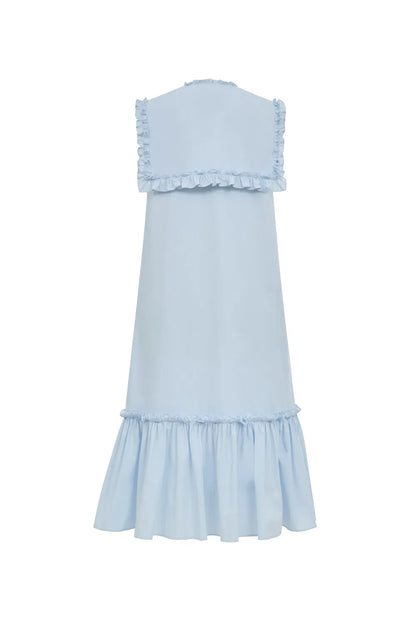 Corrine Detachable Collar Dress in Cotton