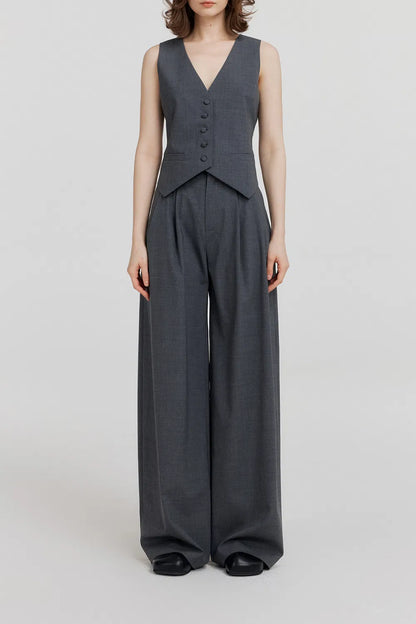 Axel Pleated Pants in Wool Blend