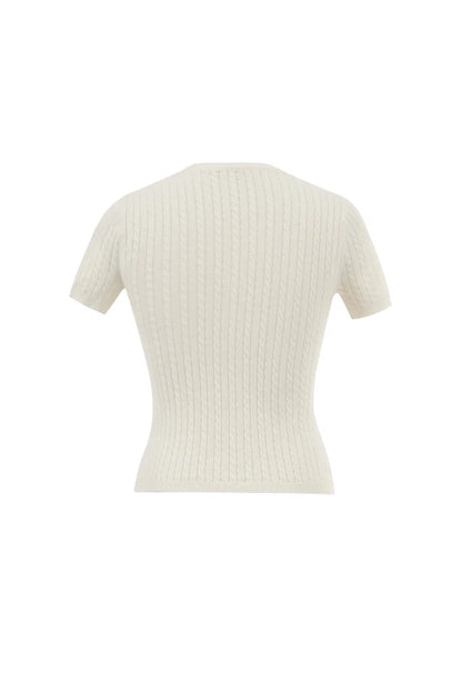 Lauren Cable Sweater in Merino Wool Knit