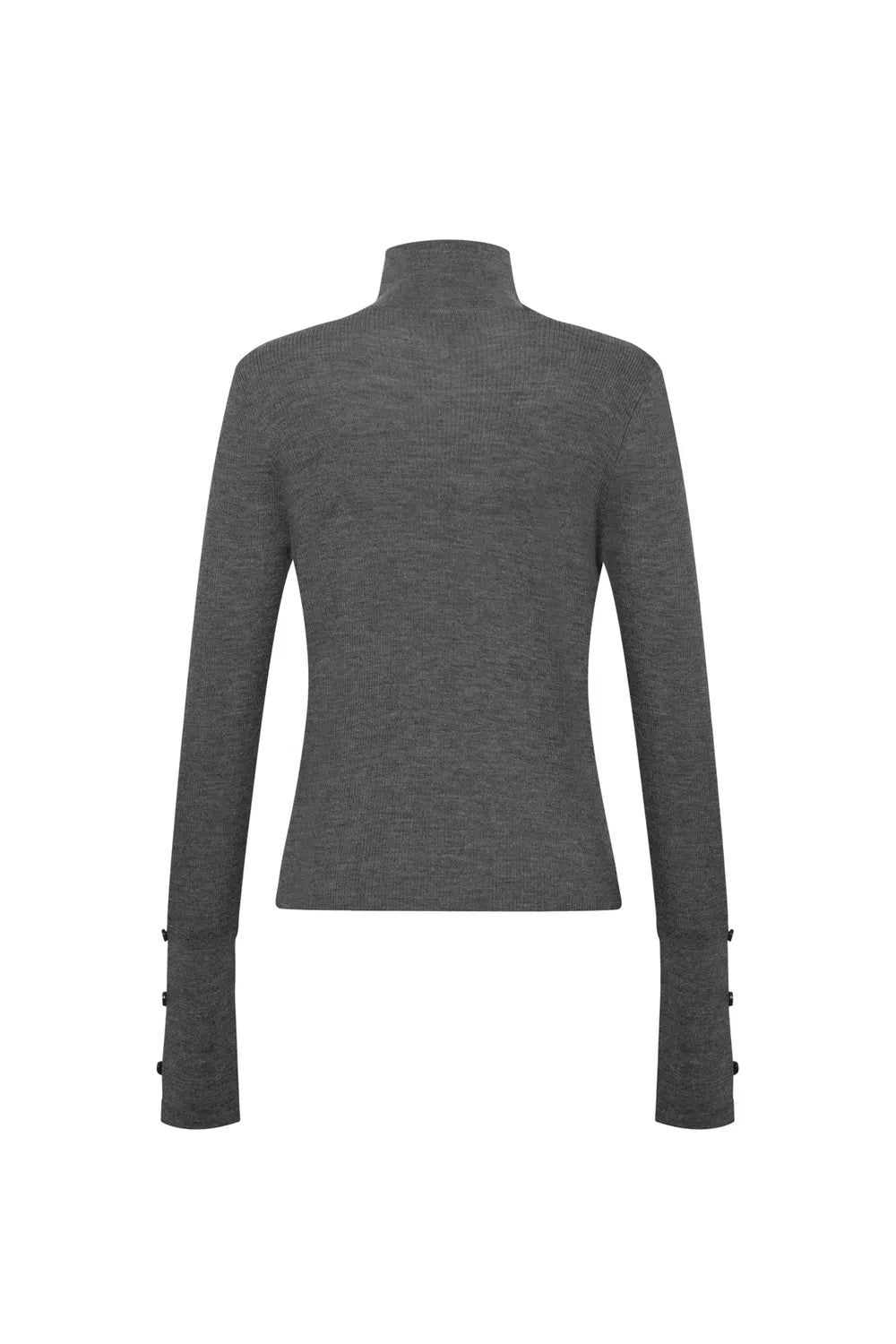 Grace High Neck Fitted Sweater in Ultrafine Merino Wool Knit