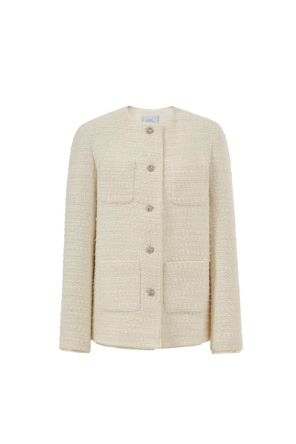 Freja Tweed Jacket in Cotton-Wool Blend