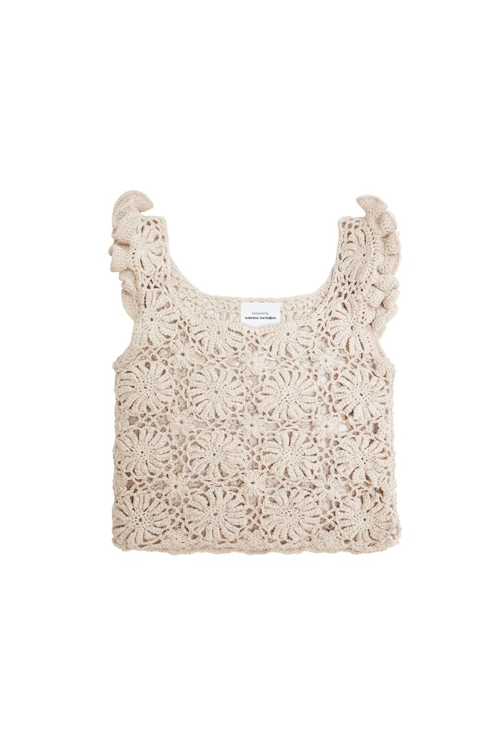 Mia Handcrafted Crochet Floral Top in Cotton