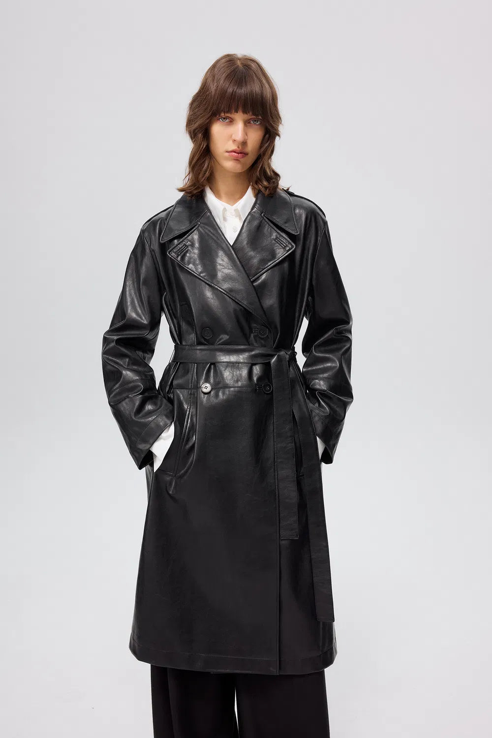 Excelsior Trench Coat in Vegan Leather