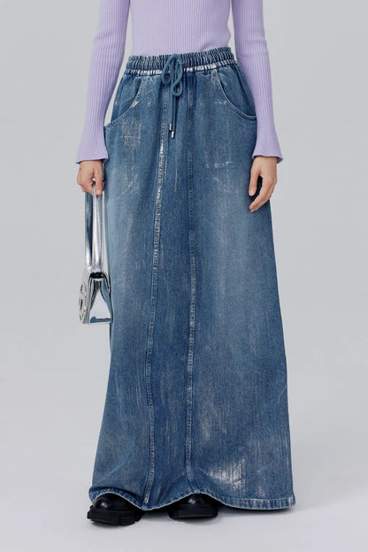 Dulsie Denim Skirt in Cotton