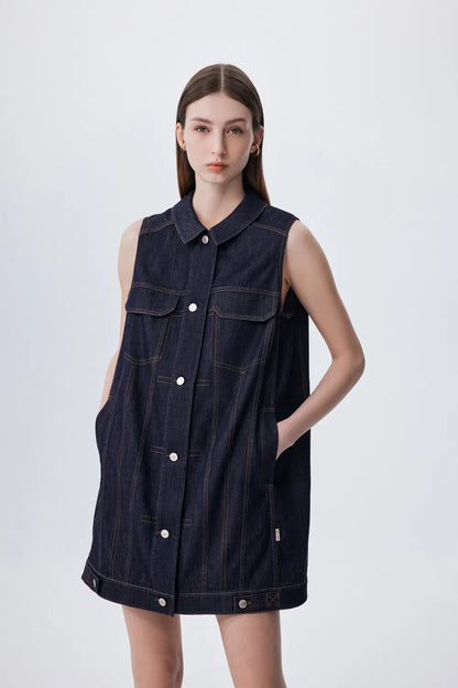 Millie Dress in Tencel Denim