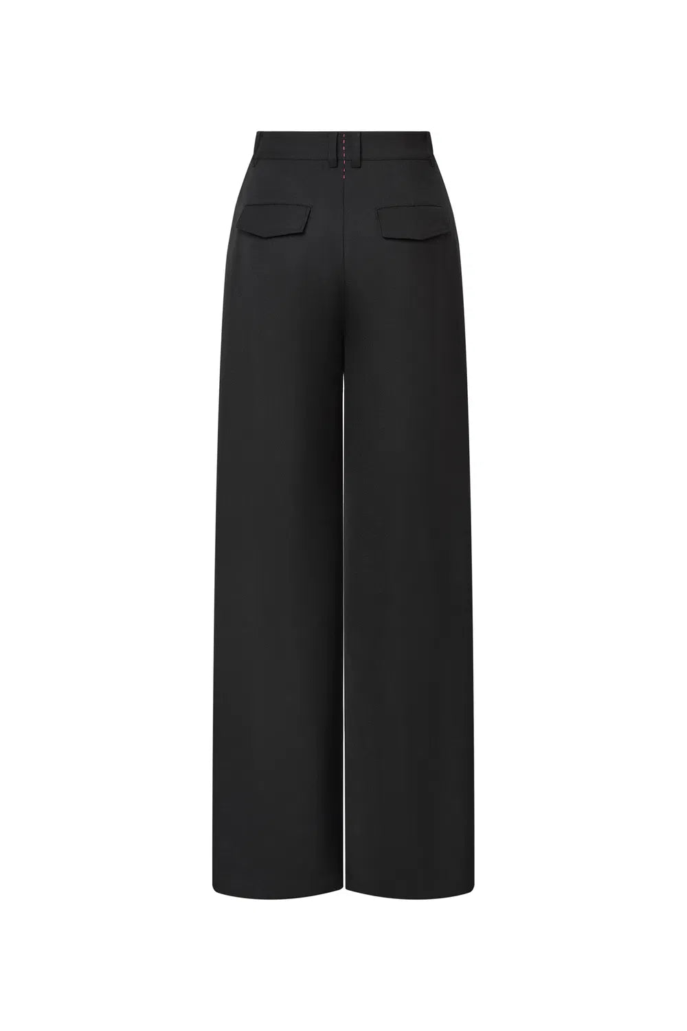 Ezra Wide Leg Trousers in Wool Twill