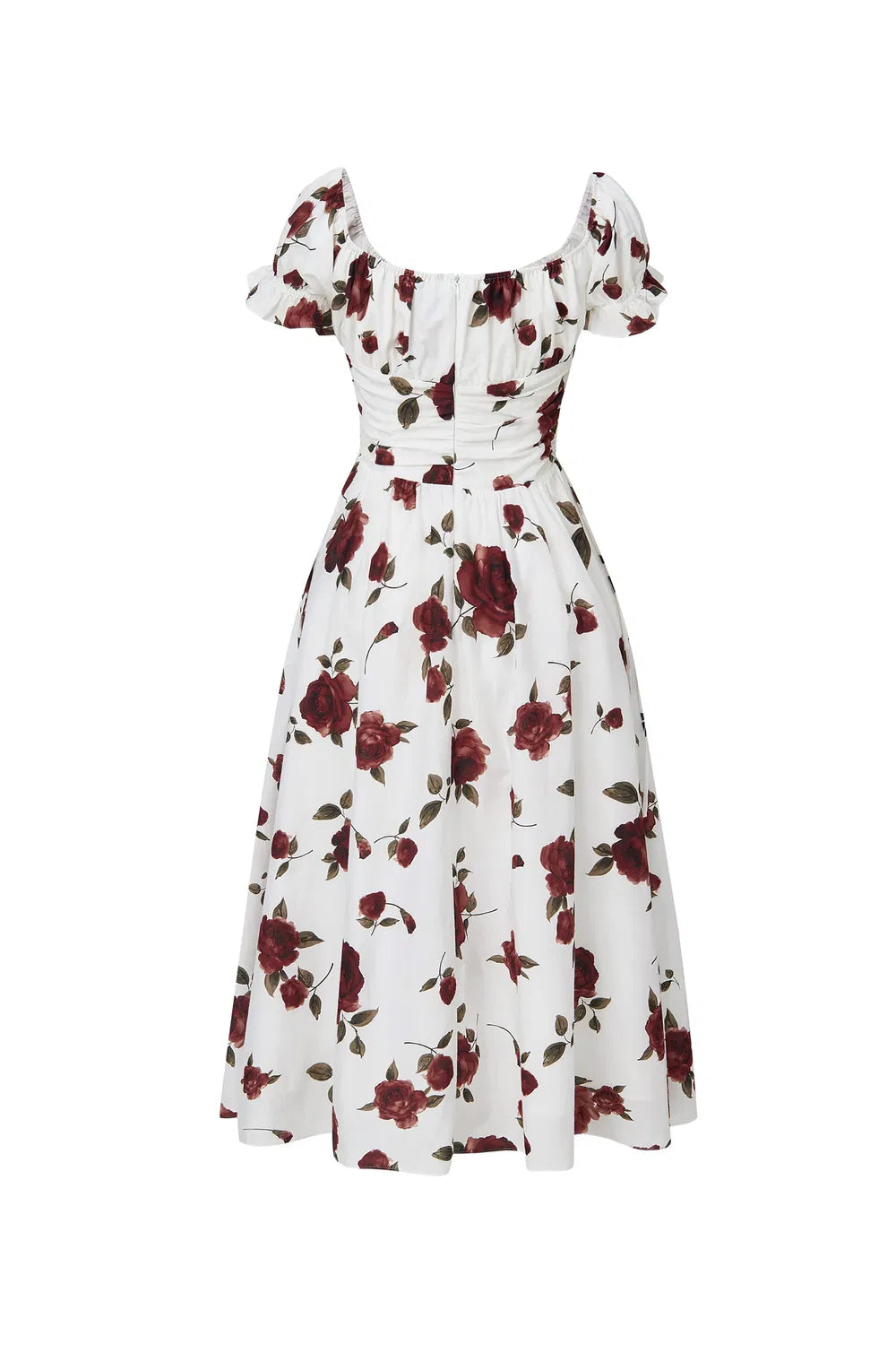 Belle Rose Print Dress in Silk Cotton Blend