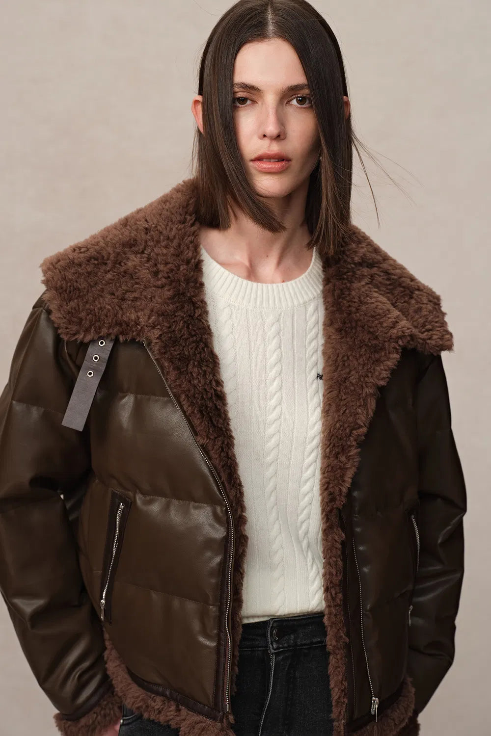 Faye Large Fur Collar Down Jacket