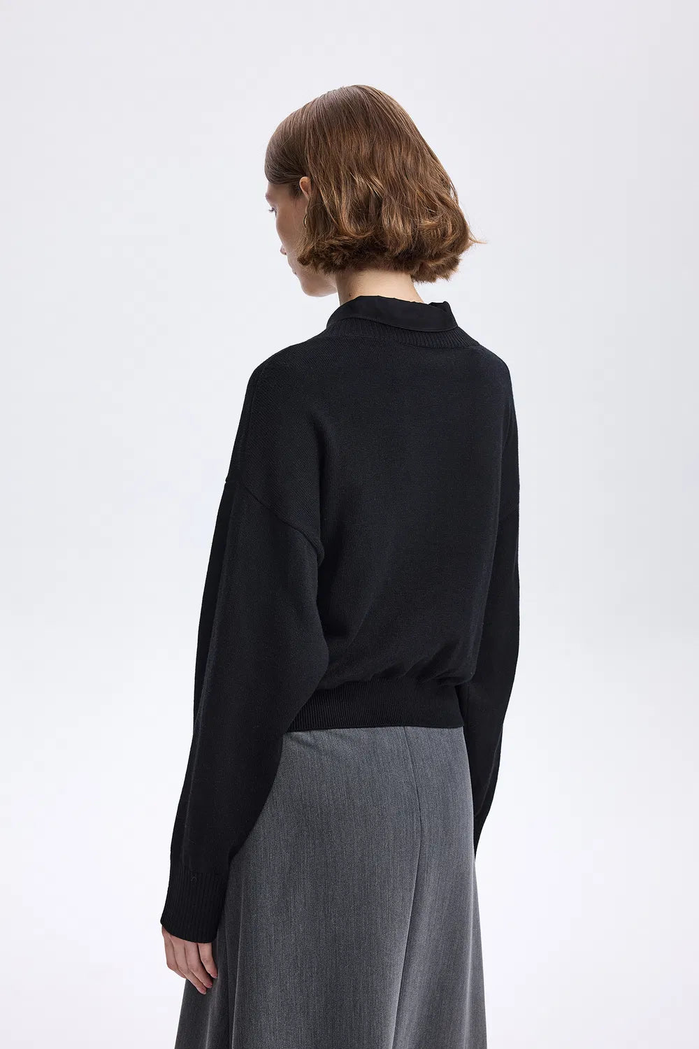 Freya Layered Top in Cotton-Wool Knit