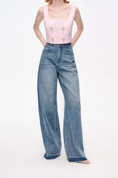 Echo Wide-Leg Jeans in Cotton Denim